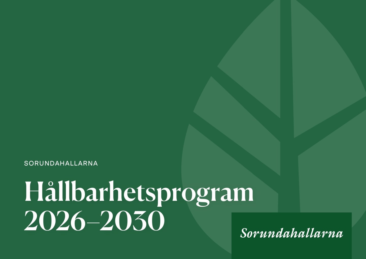 Vårt hållbarhetsprogram